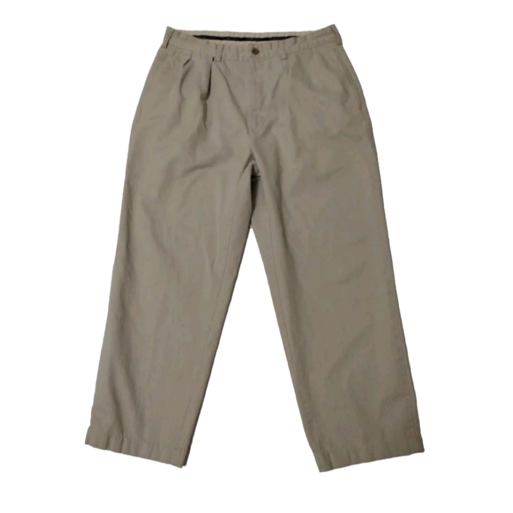 Vintage Polo Ralph Lauren‎  Chino Pants Men 33X27 Khaki Pleated Office Career